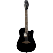 Load image into Gallery viewer, Alvarez AD60CE-12-BLK Artist Dreadnought 12-string Guitar, Spruce Top, Mah b/s, Cutaway, Electronics, Black-Easy Music Center
