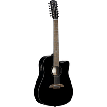Load image into Gallery viewer, Alvarez AD60CE-12-BLK Artist Dreadnought 12-string Guitar, Spruce Top, Mah b/s, Cutaway, Electronics, Black-Easy Music Center