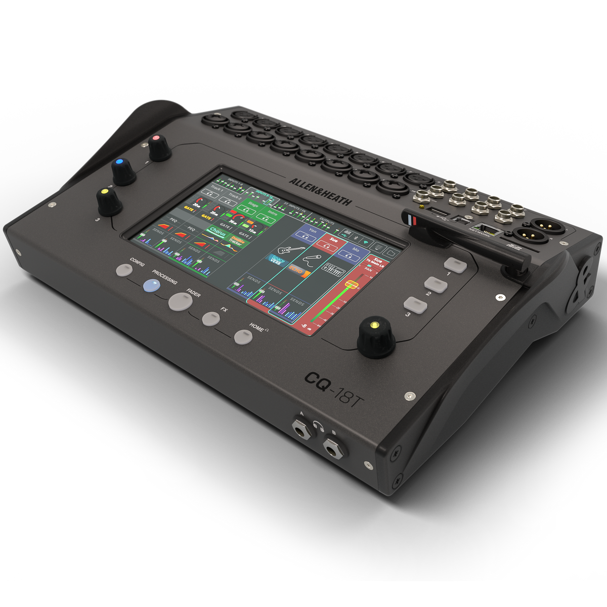 L*人様 ALLEN&HEATH CQ-18T デジタルミキサー 専用ケース付 Allen & Heath CQ-18T Compact 18-Channel Digital Mixer w/ Screen