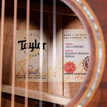Load image into Gallery viewer, Taylor K24CE-BE Grand Auditorium Builders Edition Koa Acoustic-Electric Guitar (#1211064021)-Easy Music Center
