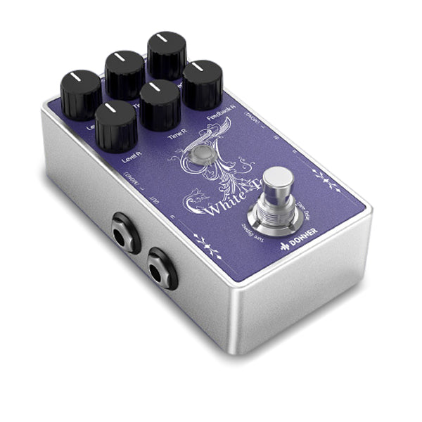 donner guitar pedal Donner EC1335 White Tape Delay Guitar Pedal w/ True Bypass – Easy Music Center