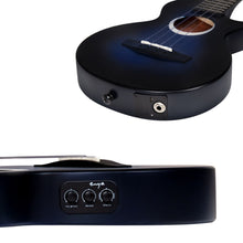 Load image into Gallery viewer, Enya EUT-MOON/BU/EQ Signature Taimane 4-String Ukulele, Blue w/ Effects Pickup-Easy Music Center