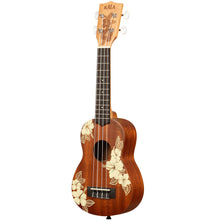 Load image into Gallery viewer, Kala KA-HIBISCUS-S Soprano Mahogany Ukulele, Hibiscus Design-Easy Music Center