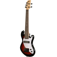 Load image into Gallery viewer, Kala UBASS-SB5-TB-FS Solid Body UBASS, 5-String, Fretted, Tobacco Burst-Easy Music Center