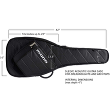 Load image into Gallery viewer, MONO M80-SAD-BLK Sleeve Acoustic Guitar Case, Dreadnought, Black-Easy Music Center