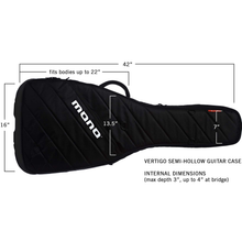 Load image into Gallery viewer, MONO M80-VHB-BLK Vertigo Semi-Hollow Guitar Case, Black-Easy Music Center