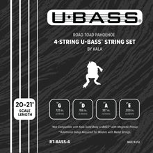 Load image into Gallery viewer, Kala RT-BASS-4 Road Toad Pahoehoe U-BASS® Strings, Black-Easy Music Center