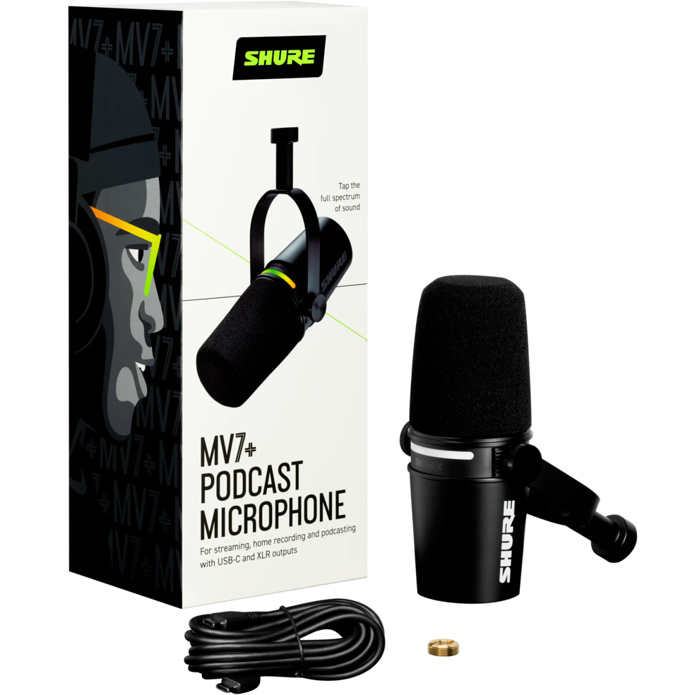 Shure MV7+K Podcast Microphone w/ USB-C Shure MV7+K Podcast Microphone w/ USB-C