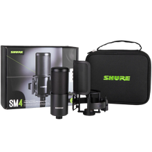 Load image into Gallery viewer, Shure SM4-K-KIT SM4 Dual Diarphram Condenser Mic Kit w/ Shock Mount, Pop Filter, Carrying Case-Easy Music Center