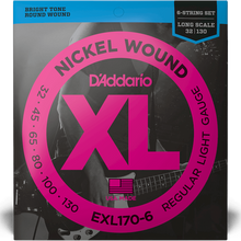 Load image into Gallery viewer, D'addario EXL170-6 6-String Bass Strings, Regular Light, 32-130, Long Scale, XL Nickel-Easy Music Center