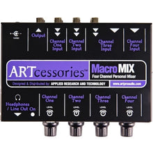 Load image into Gallery viewer, ART MACROMIX 4 Channel 1/4” / RCA Mini Mixer-Easy Music Center