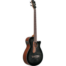 Load image into Gallery viewer, Ibanez AEGB25ETKH AE Acoustic/Electric Bass, Flame Maple Top, Sapele b/s, Transparent Black Sunburst-Easy Music Center