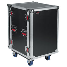 Load image into Gallery viewer, Gator G-TOUR-16U-CAST, ATA Wood Flight Rack Case, 16U, 17" Deep, with Casters-Easy Music Center