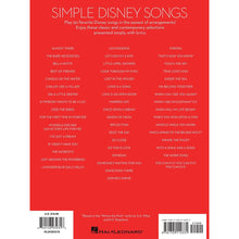 Load image into Gallery viewer, Hal Leonard HL00355319 Simple Disney Songs The Easiest Easy Piano Songs-Easy Music Center