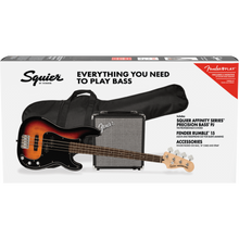 Load image into Gallery viewer, Squier 037-2980-000 PJ Bass Pack w/ Rumble 15, 3-Color Sunburst-Easy Music Center