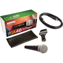 Load image into Gallery viewer, Shure PGA48-QTR Cardioid Dynamic Vocal Microphone with QTR Cable-Easy Music Center