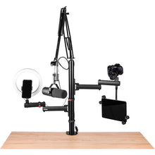 Load image into Gallery viewer, Gator GFWIDCREATETREE All-In-One Content Creator Tree with Light, Mic & Camera Attachments-Easy Music Center