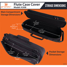 Load image into Gallery viewer, Protec A308 Flute Case Cover - Deluxe Series (Black)-Easy Music Center