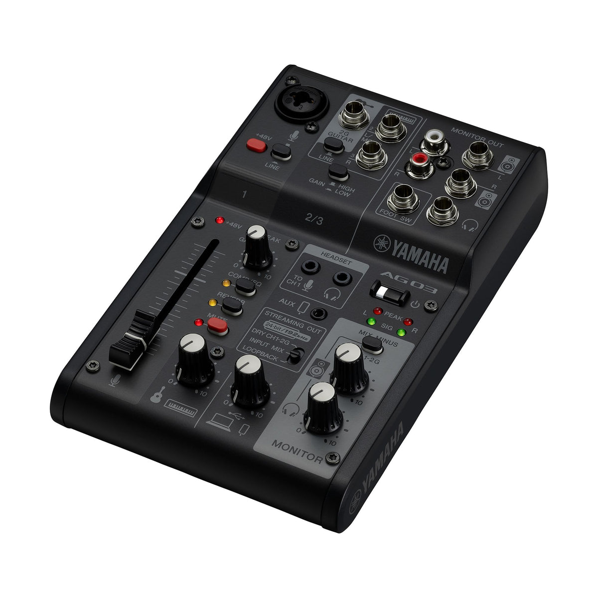 Yamaha AG03MK2B 3-Channel Mixer/USB Audio Interface for iOS/MAC/PC