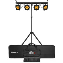 Load image into Gallery viewer, Chauvet 4BARQUADILS RGBA 4 Wash Light System w/ILS, Includes Stand, Carrying Case, and Pedal-Easy Music Center