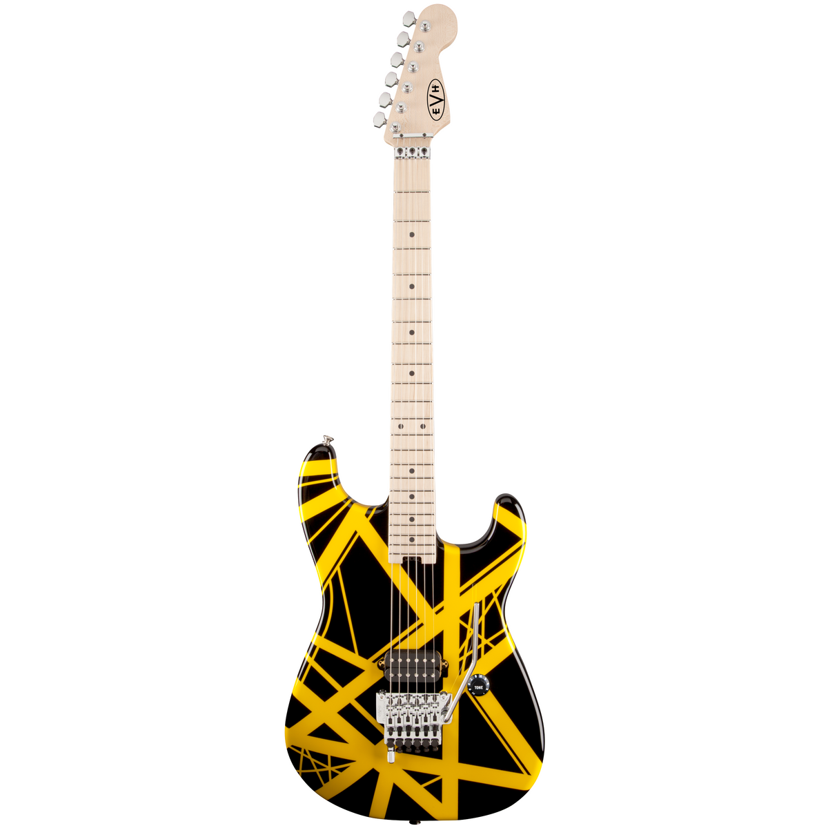 Yellow and deals black electric guitar