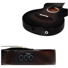 Load image into Gallery viewer, Enya EUT-MOON/BK/EQ Signature Taimane 4-String Ukulele, Black w/ Effects Pickup-Easy Music Center