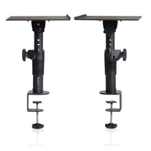 Load image into Gallery viewer, Gator GFWSPKSTMNDSKCM Desk-Clamp Studio Monitor Stand - Adjustable Height-Easy Music Center