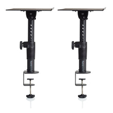 Load image into Gallery viewer, Gator GFWSPKSTMNDSKCM Desk-Clamp Studio Monitor Stand - Adjustable Height-Easy Music Center