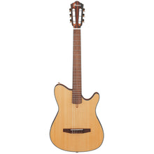 Load image into Gallery viewer, Ibanez FRH10NNTF FRH Thin-Body Nylon String Acoustic/Electric Guitar, Solid Spruce Top, Sapele b/s, Natural Flat-Easy Music Center