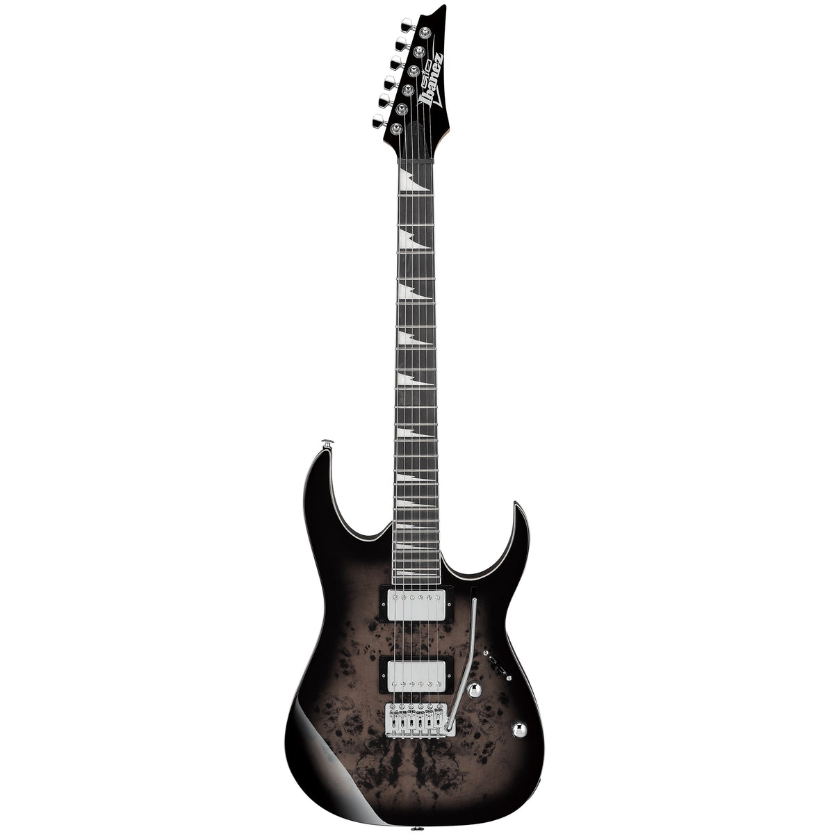 Ibanez GRG220PA1BKB Gio RG Electric Guitar, w/ Trem, HH - Elite, Trans –  Easy Music Center