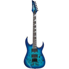 Load image into Gallery viewer, Ibanez GRGR221PAAQB Gio RG, Burl Top, HH, Hard-tail, Aqua Burst-Easy Music Center