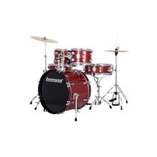 Load image into Gallery viewer, Ludwig LC19514 Accent Drive Drumset, 5pc Full Kit w/ Hardware - 22, 10, 12, 16, 14s - Red Sparkle-Easy Music Center