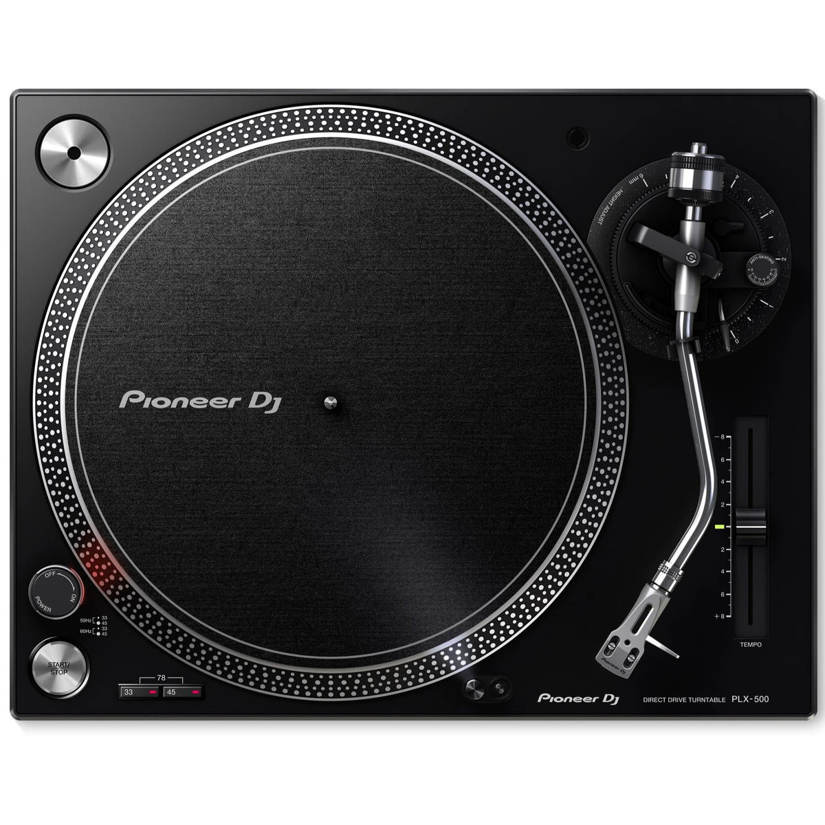 Pioneer PLX-500-K High-Torque, Direct Drive Turntable, Black