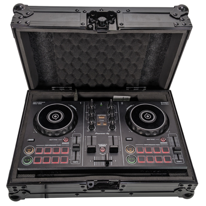 Pioneer DDJ-200 Controller with Samson Microphone & Case