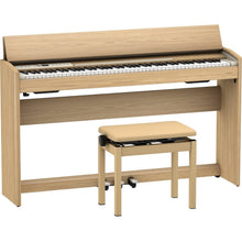 Load image into Gallery viewer, Roland F701-LA 88-Key Compact Upright Style Digital Piano w/ Bench, Light Oak-Easy Music Center