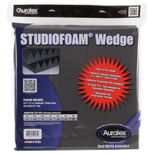 Load image into Gallery viewer, Auralex WEDGECHA-PR Studiofoam Wedge Panels in Retail Bag, Pair, 2" x 24" x 24", Charcoal-Easy Music Center