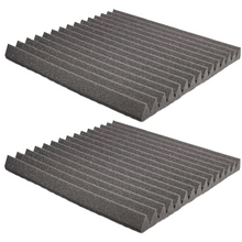 Load image into Gallery viewer, Auralex WEDGECHA-PR Studiofoam Wedge Panels in Retail Bag, Pair, 2" x 24" x 24", Charcoal-Easy Music Center