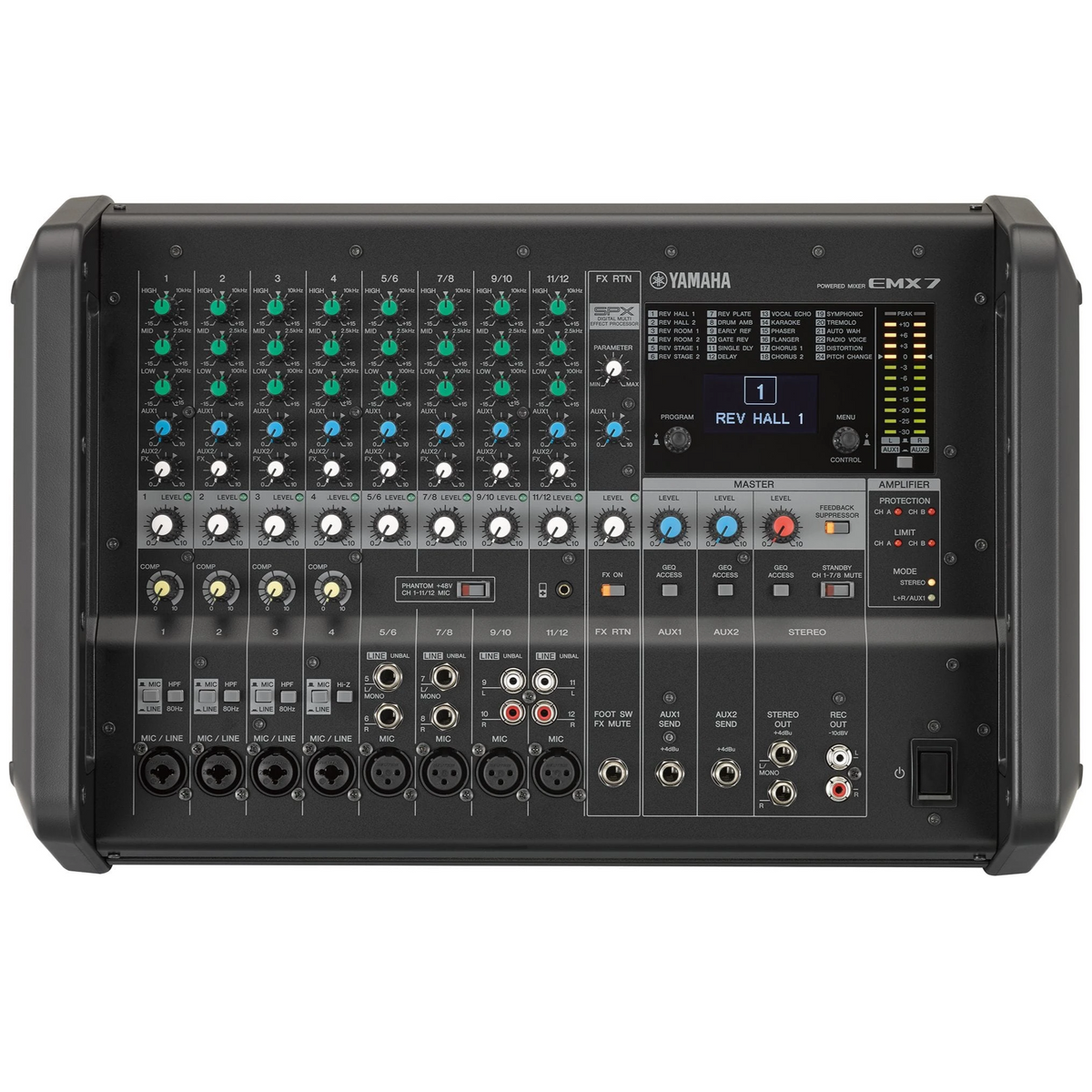 Yamaha EMX7 Powered Mixer – Easy Music Center