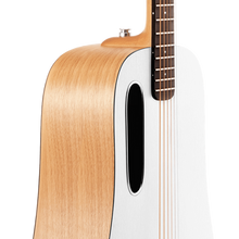 Load image into Gallery viewer, Lava Music BLUE-LAVA-ORIG Blue Lava Original 36" HPL Acoustic Guitar w/ Lite Bag, Frost White/Walnut-Easy Music Center