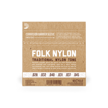 Load image into Gallery viewer, D'Addario EJ32 Folk Nylon Guitar Strings, Ball End, Silver Wound/Black Nylon Trebles-Easy Music Center