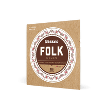 Load image into Gallery viewer, D'Addario EJ32 Folk Nylon Guitar Strings, Ball End, Silver Wound/Black Nylon Trebles-Easy Music Center