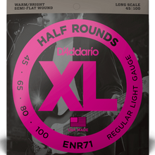 Load image into Gallery viewer, D'Addario ENR71 Half Round Bass Guitar Strings, Regular Light, 45-100, Long Scale-Easy Music Center