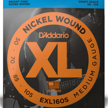 Load image into Gallery viewer, D'addario EXL160S Nickel Wound 50-105 Bass Strings, 4-string, Short Scale-Easy Music Center