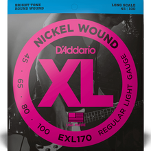 Load image into Gallery viewer, D'Addario EXL170 Nickel Wound Bass Guitar Strings, Light, 45-100, Long Scale-Easy Music Center