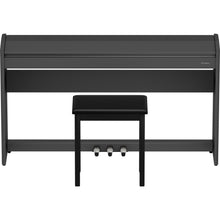 Load image into Gallery viewer, Roland F-107-BK 88-Key Slim Digital Piano w/ Stand, Bench, and 3-pedals, Black-Easy Music Center