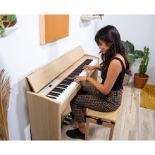 Load image into Gallery viewer, Roland F701-LA 88-Key Compact Upright Style Digital Piano w/ Bench, Light Oak-Easy Music Center