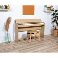 Load image into Gallery viewer, Roland F701-LA 88-Key Compact Upright Style Digital Piano w/ Bench, Light Oak-Easy Music Center