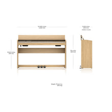 Load image into Gallery viewer, Roland F701-LA 88-Key Compact Upright Style Digital Piano w/ Bench, Light Oak-Easy Music Center