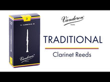 Load and play video in Gallery viewer, Vandoren CR1035 Traditional Bb Clarinet Reeds - Strength 3.5 (Box of 10)
