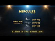 Load and play video in Gallery viewer, Hercules USP20CB Ukulele Stand with Clamp